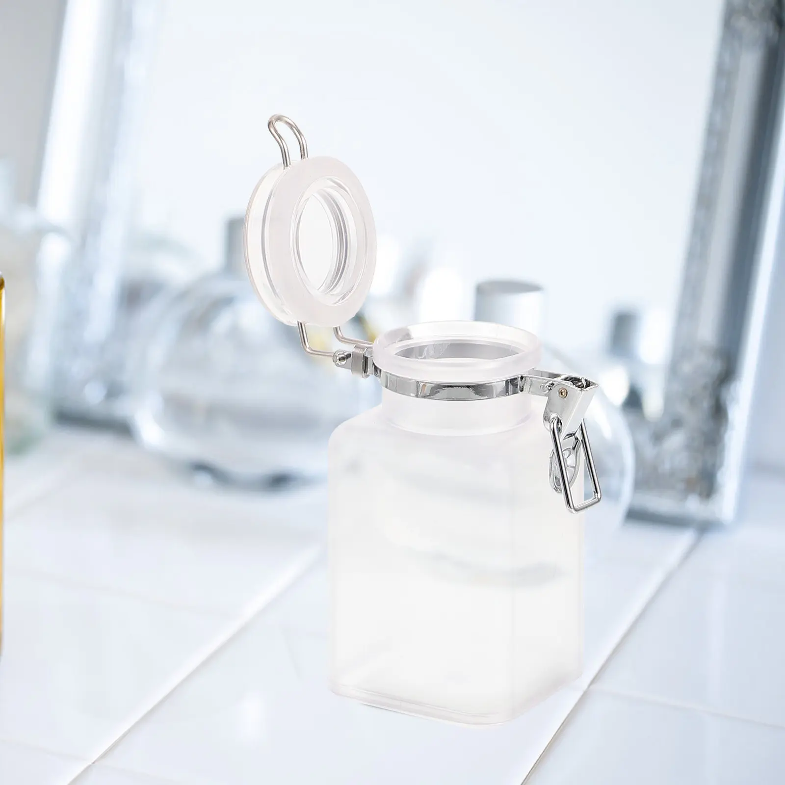 

2Sets Bath Salt Storage Jars Lightweight Leakproof Powder Containers Refillable Mask Powder Holders Portable