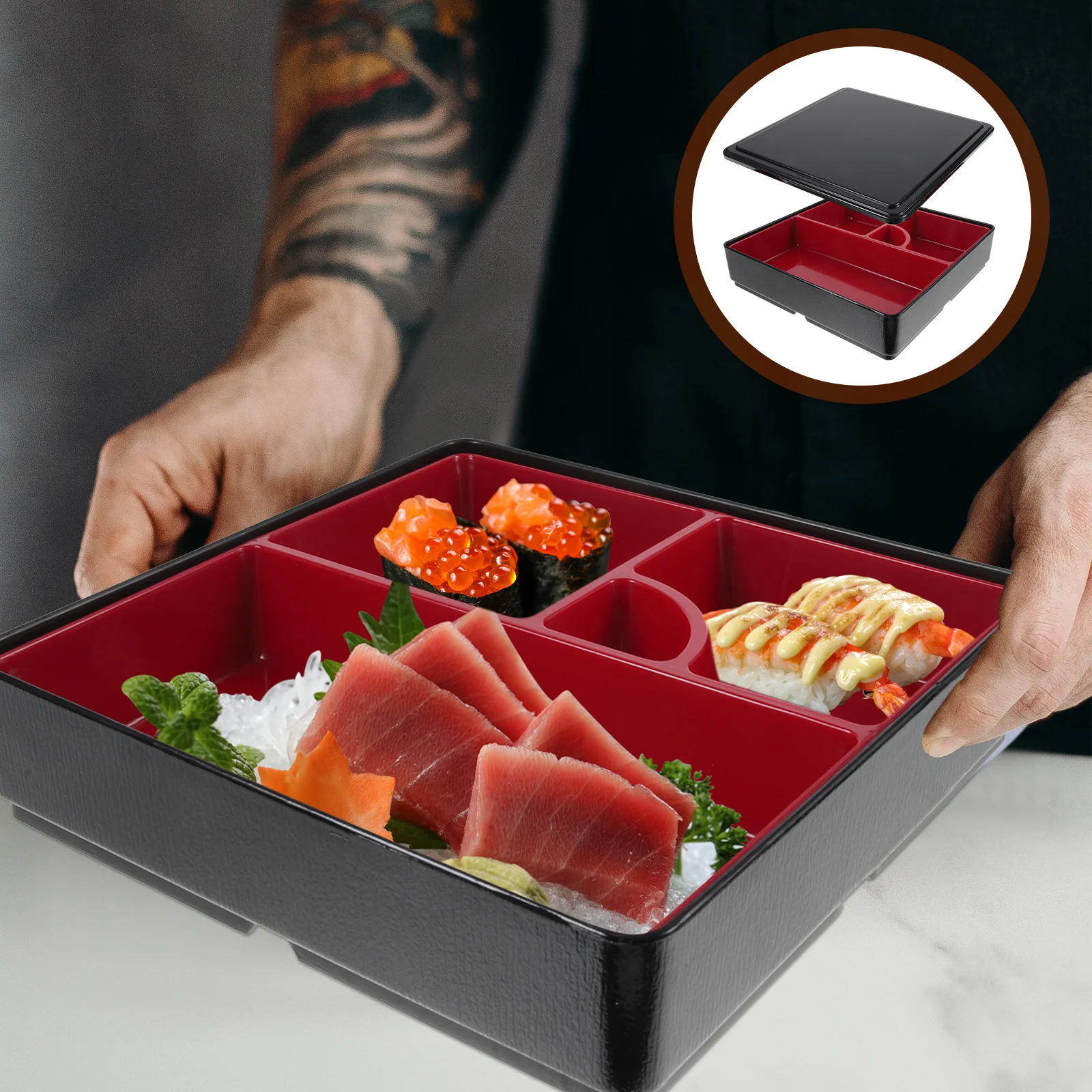 

Bento Box Japanese ABS Sturdy Material Large Capacity for Balanced Nutrition Ideal for Sushi Snacks Rice Sushi Storage Box Adult