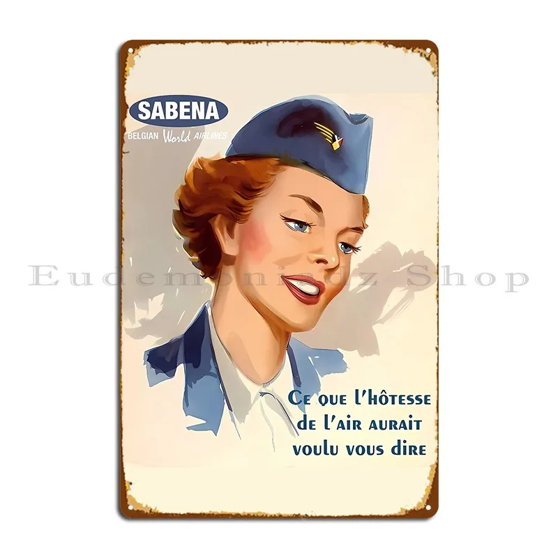 Sabena Vintage Poster Sixties Remastered Metal Signs Cinema Personalized Garage Design Create Tin Sign Poster