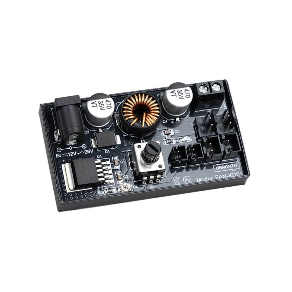 2/3/4 Line Fan Cooling Speed Controller DC Fan Voltage/Speed Regulator High-power Fan Hub Control DIY Temperature Control Board
