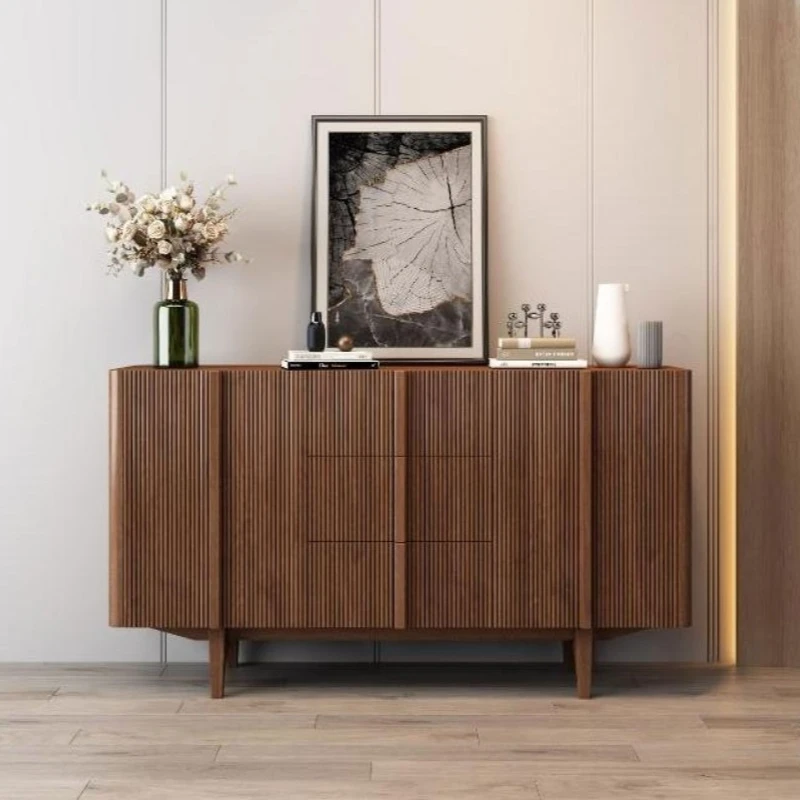 

Vintage modern solid wood sideboards, home and farm wood decor striped dining and living room storage