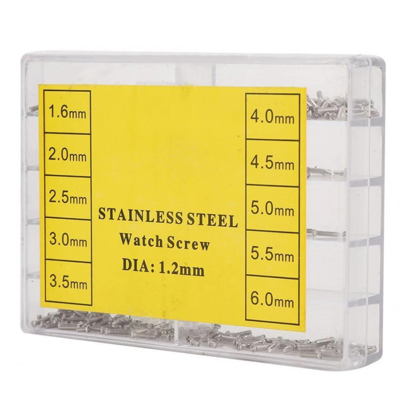 600 قطعة/صندوق 10 أحجام المسمار 1.6 مللي متر-6 مللي متر مكافحة الصدأ الصلب ساعة مسامير ل ساعة إصلاح النظارات مجوهرات تشكيلة أدوات عدة #1