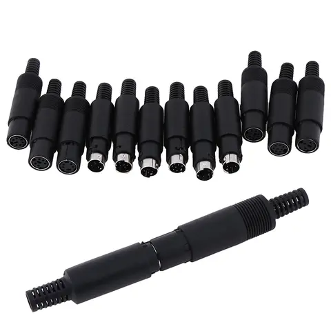 High Quality Mini DIN Plug Socket Connector 3/4/5/6/7/8 PIN Chassis Cable Mount Male Female 1Pcs
