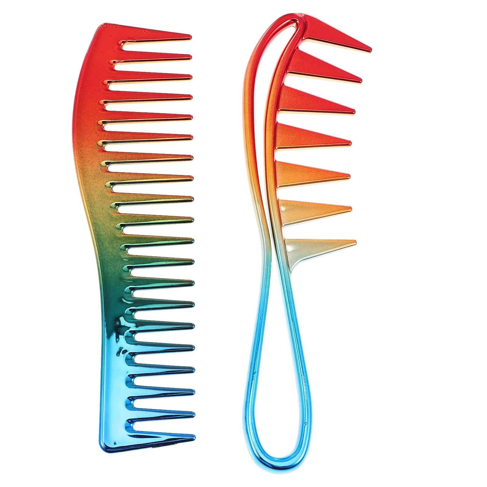 

2Pcs Men Grooming Hair Comb Exquisite Workmanship High Temperature Resistant Plastic Wide Gear Comb for Any Hairstyle