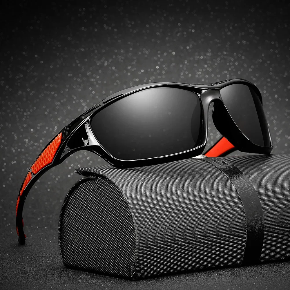 

New Full-rim Sports Colorful Mirror Lenses Polarized Sunglasses Outdoor Multiple Colors Available With Text Card