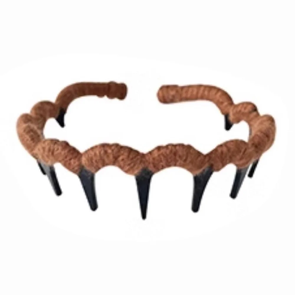 Non-Slip Wavy Toothed Headband Bendable Korean Style Anti-Slip Zig Zag Comb Plastic Elastic Fluffy Hair Hoop Hair Styling