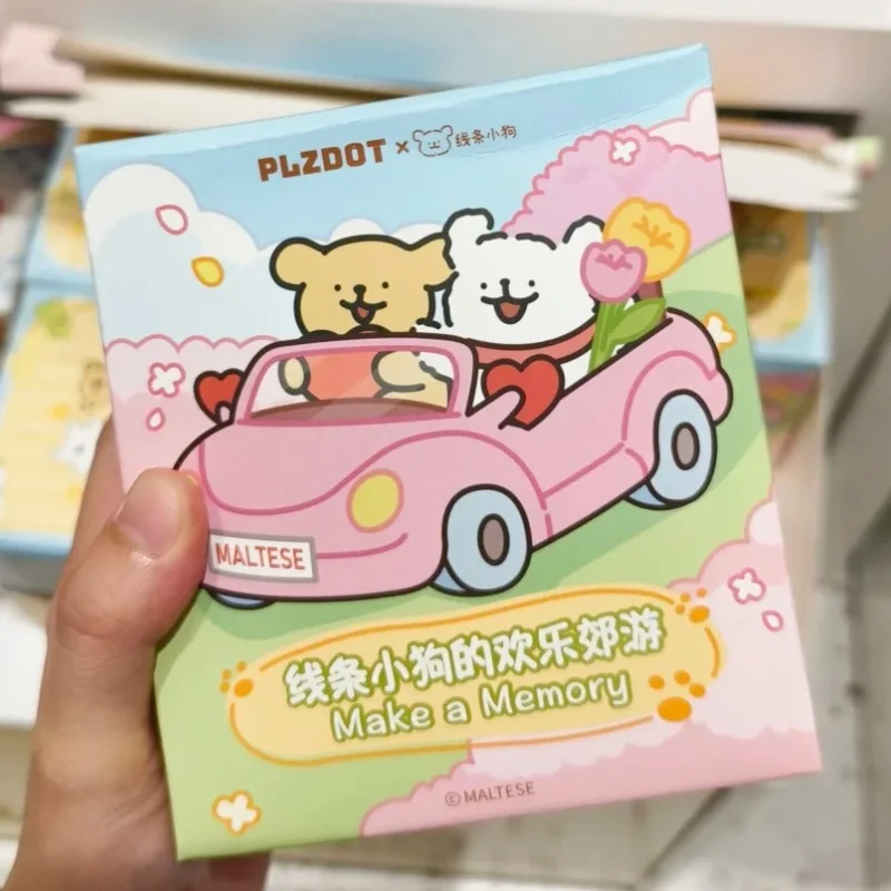 الأصلي Plzdot خط المالطية جرو سعيد نزهة سلسلة صندوق أعمى التماثيل العصرية لطيف الدمى هدية عيد ميلاد الحلي فتاة اللعب