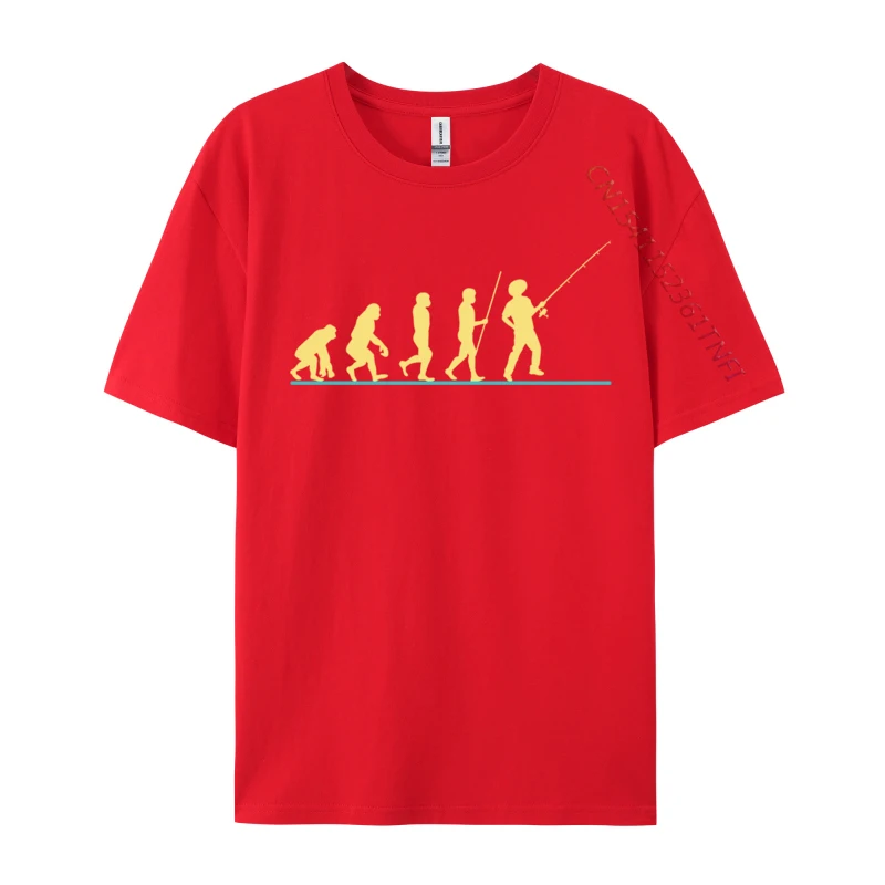 Evolutie van visserij Visserij-reel Vis Rife Mannen T-shirt Evolutie van visserij Visser Eenvoudige stijl Tops Shirts Geek T-shirt