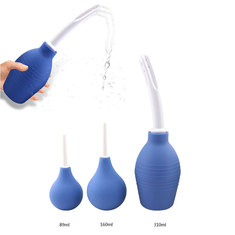 1pcs Vaginal Anal Enema Cleaning Container Douche Bulb Medical Rubber Design Health Hygiene Tool Arc Shape Cleaner Portable