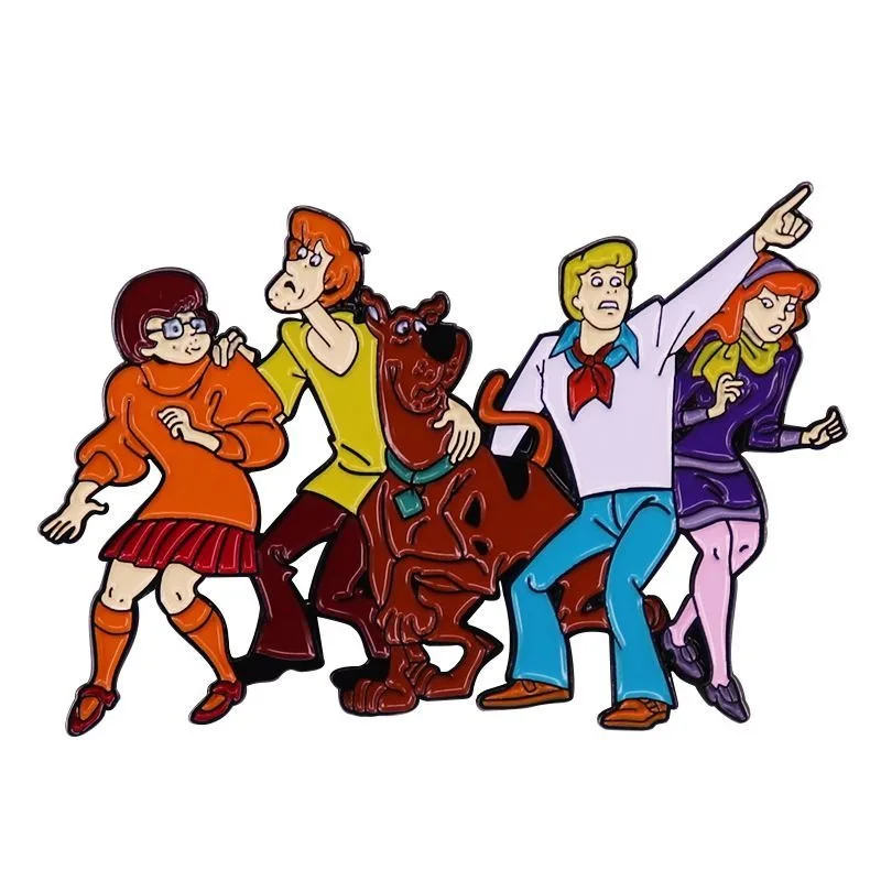 Pins de Esmalte de Personajes de Anime y Dibujos Animados, Broche Creativo y Nostálgico de Scooby-Doo, Insignia para Mochila, Regalo para Amigos
