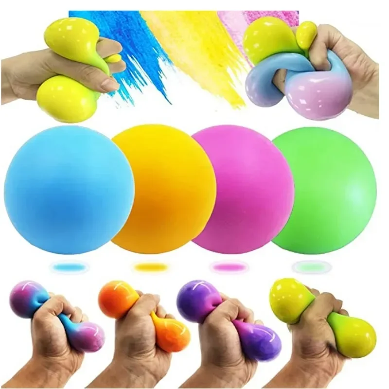 Squeeze Your Stress Away with Color-Changing Tofu Balls: Eva-Foam Filler Toy Set of 4