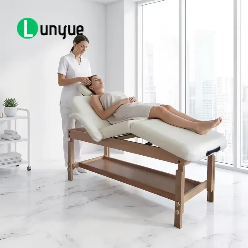 Luxury Leather Spa Bed Fixed Massage Table Commercial Furniture Modern Design for Bedroom Outdoor Living Room High