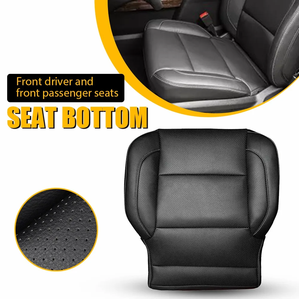 

1Pcs Black Car Leather Bottom Seat Cover Fits 2014-2018 GMC Sierra 1500 2500HD 3500HD GMC Yukon 1500 XL Denali Car Accessories