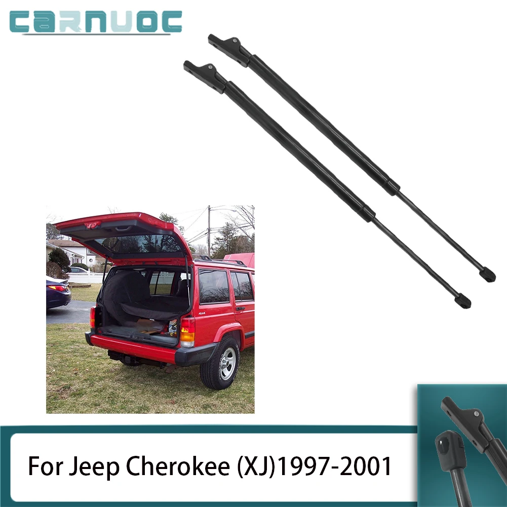 2 pçs/set tronco traseiro bagageira strut para jeep cherokee (xj)1997 1998 1999 2000 2001 boot elevador barras de apoio amortecedores mola gás haste