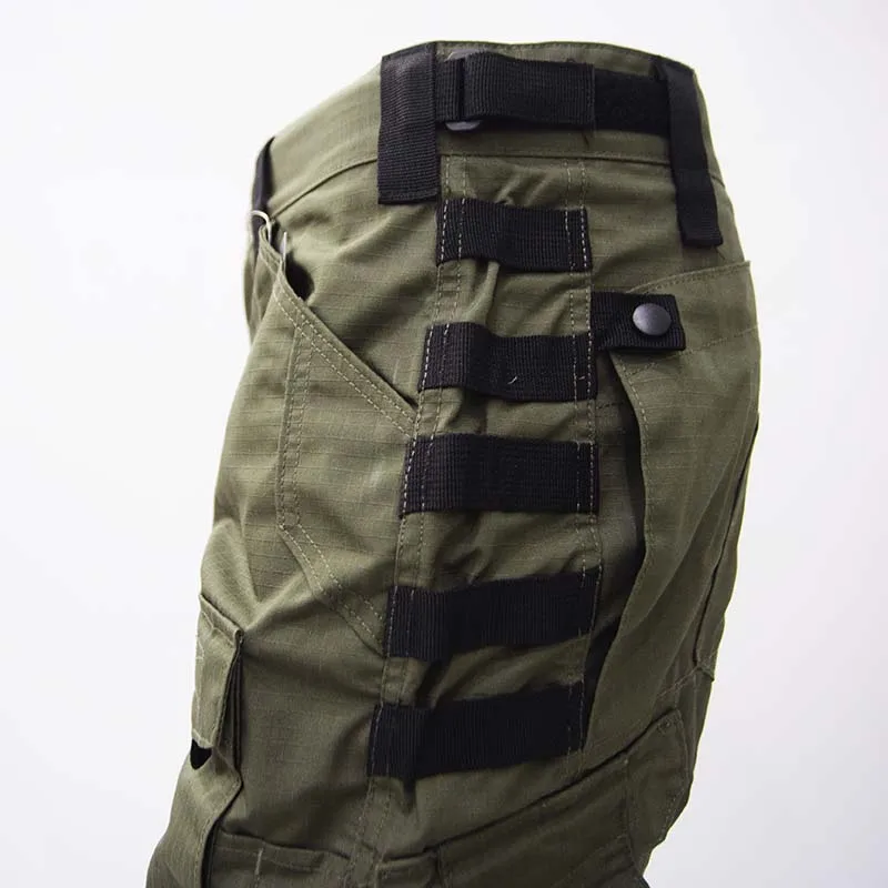 Men Hiking Tactical Set Training Suits Multi-Pocket Construction Work Pants Wilderness Camping Hunting Exploration Work Suit