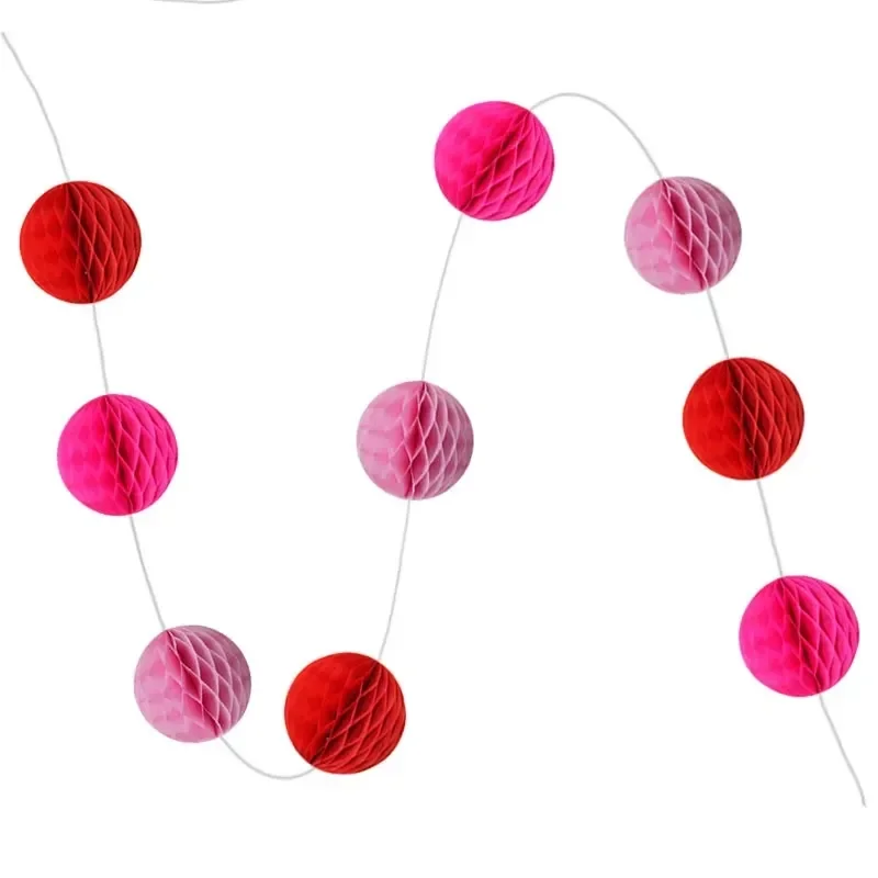 for  Honeycomb Ball Wreath Party Holiday Ornaments Wall Table Birthday Decorations Holiday Paper Crafts