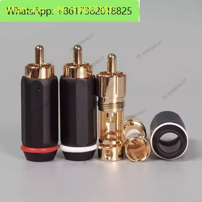 4pcs FP-126 (G) Gold Plated RCA Signal Lotus Plug