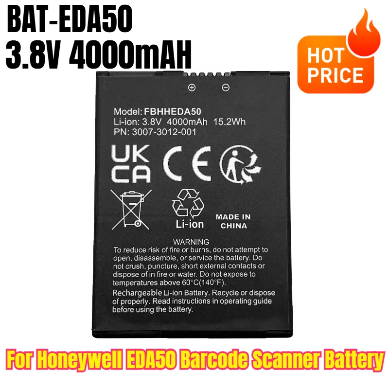 

BAT-EDA50 3.8V 4000mAH Battery for Honeywell EDA50K/EDA50 Barcode Scanner