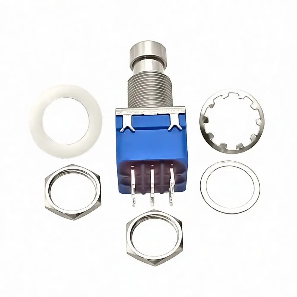 3DPT Guitar Effects Pedal Switch 9 Pin Stompbox Footswitch True Bypass Mechanical Button Replacement For Electric Bass Mods