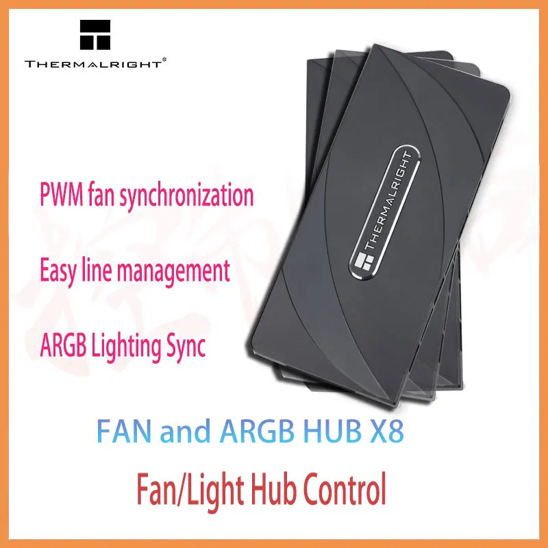 

Thermalright PWM FAN HUB X8 5V 3-Pin Motherboard Synchronization Wireless Control Chassis Fan Hub