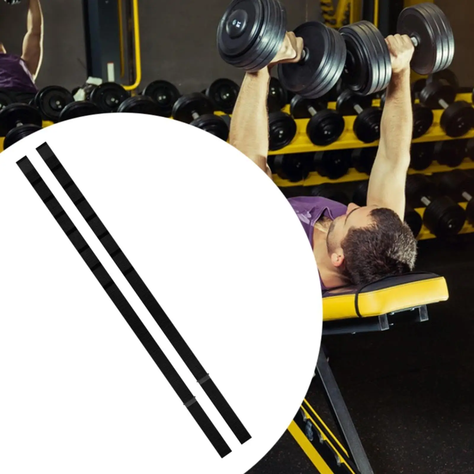 

Dumbbell Spotter Strap Support Attachment for Bench Press Dips Weightlifting