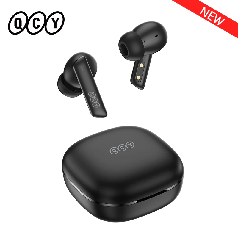 NEW QCY HT05 ANC Wireless TWS Bluetooth 5.2 Earphones 40dB Active Noise Cancellation Headset 6 Mic ENC HD Call TWS Earbuds