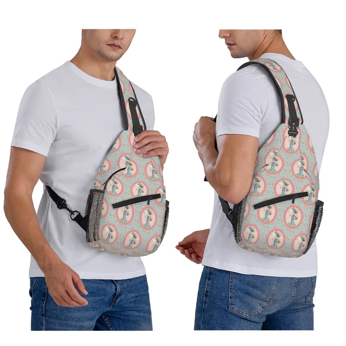 

Kawaii Sarah Kay Chest Bag Men Sling Crossbody Backpack Chest Bag Travel Hiking Daypack Shoulder Bag