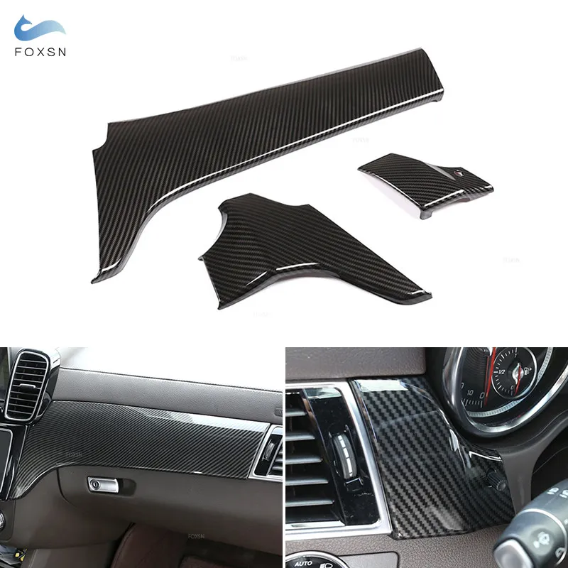 

Car Styling ABS Carbon Fiber Texture Center Control Dashboard Panel Cover Trim For Mercedes Benz GLE 350 GLS 400 2016-2019 LHD