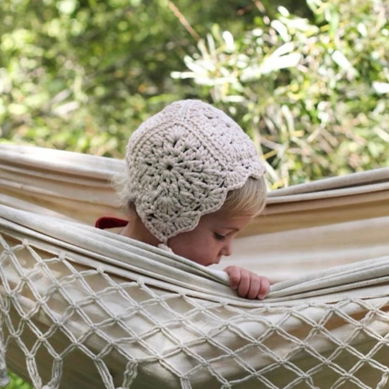 

Autumn and Winter Baby Ear Hatcience Baby Handmade Knitted Hats Baby Accessories Newborn Baby Girl Princess Baby Pure Cotton Hat