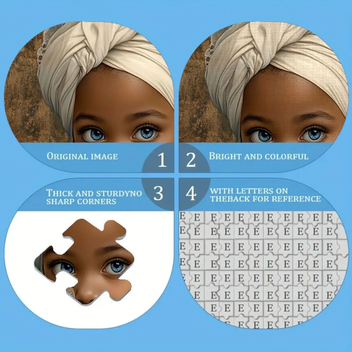 女の子と青い目の猫のアート ジグソーパズル 大人向け 心温まるテーマ 知的ゲーム ホームレジャー 装飾パズルおもちゃ