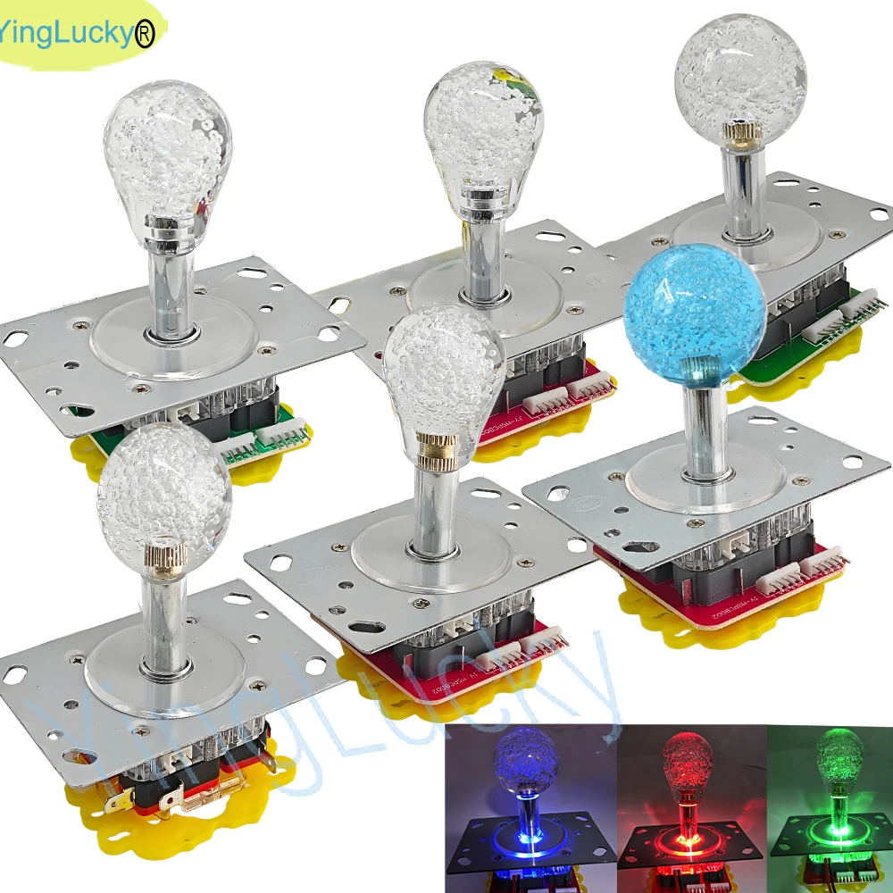 ARCADE 12V LED Joystick Colorful Illuminated Light Switchable Way Controller For Arcade Fishing Crane Claw Game Vending Machine