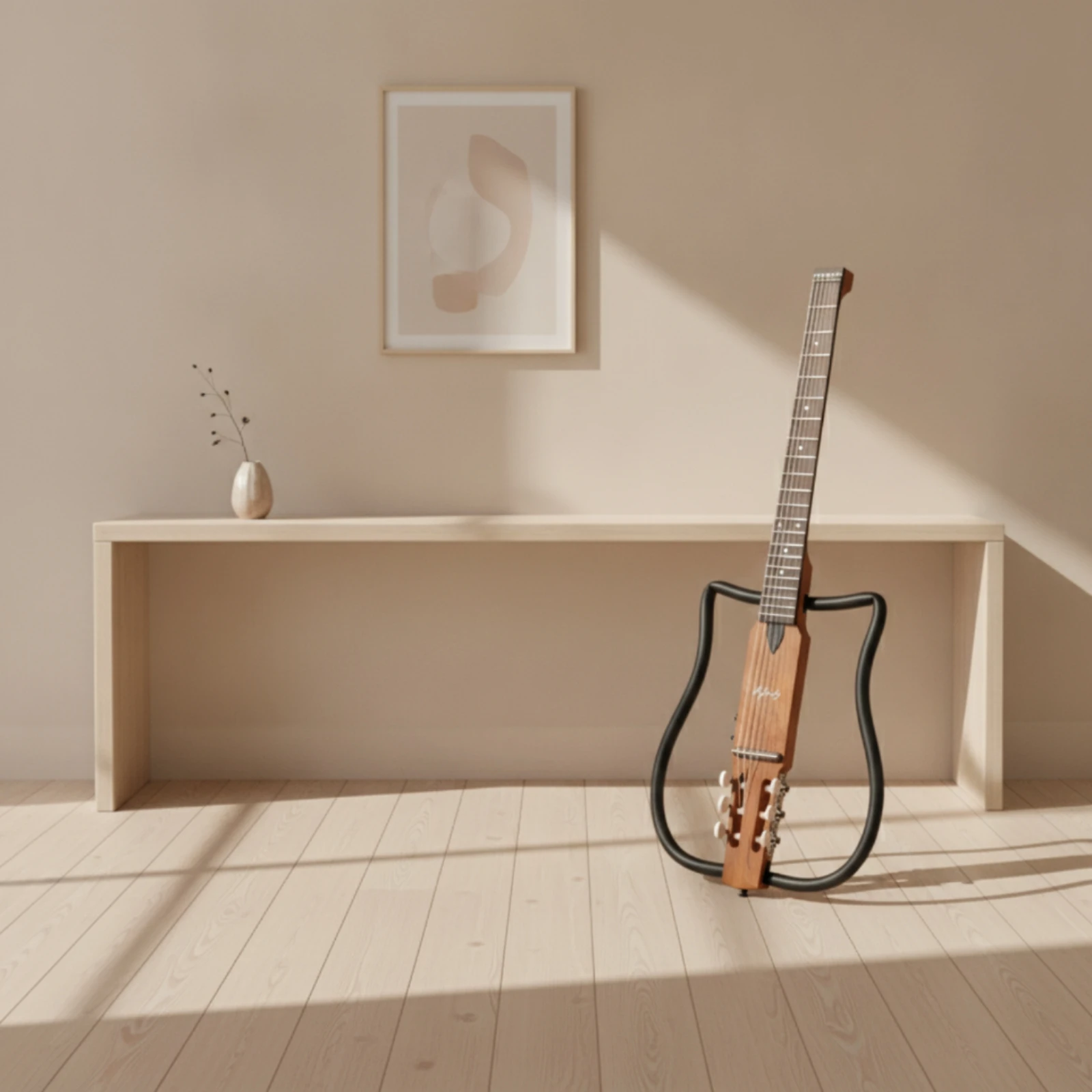 Folding Guitar Portable Headless Guitar Foldable Classic for Travelers, Travel, Practice view 2