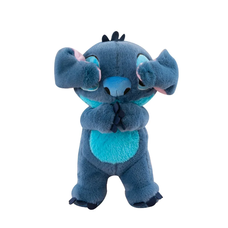 Disney kawaii ponto brinquedo de pelúcia bonito azul fofo boneca de pelúcia com orelhas em movimento macio fofinho plushie para crianças aniversário presente de natal