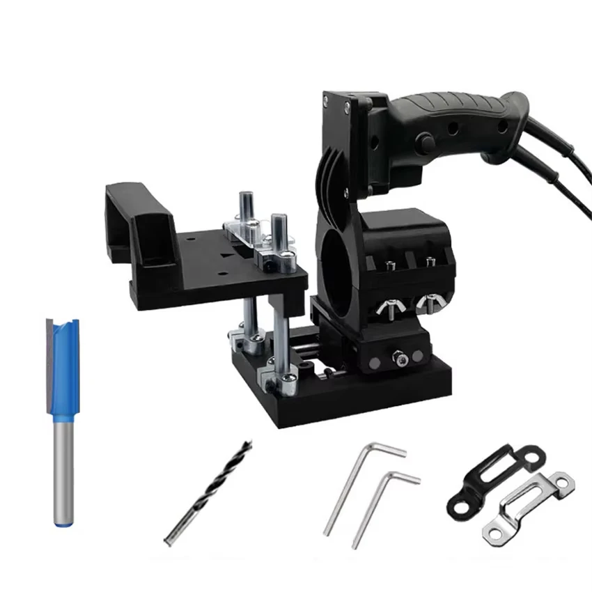 2 In 1 Slotter Invisible Fastener Opening Punching Locator Woodworking Trimming Slotting Bracket Cabinet Hole Fixing Fixture