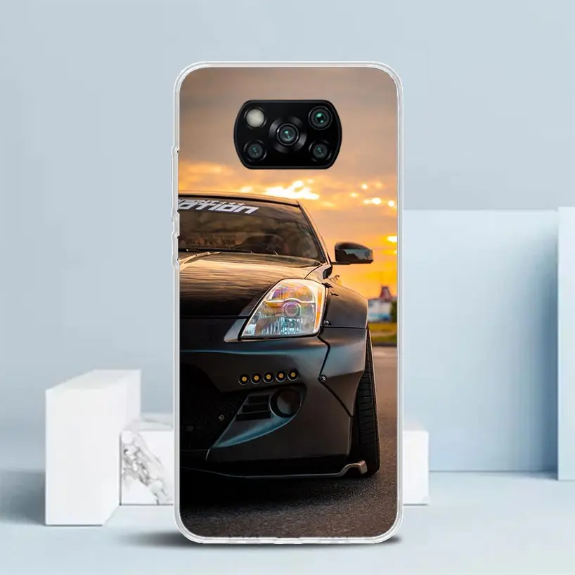 JDM Sport Car 350Z 370Z 240Z Silicon Call Phone Case For Xiaomi Poco X3 Nfc X5 X6 F6 F5 Pro M5S M5 X4 F4 GT M4 M3 F3 F2 F1 M2 Co