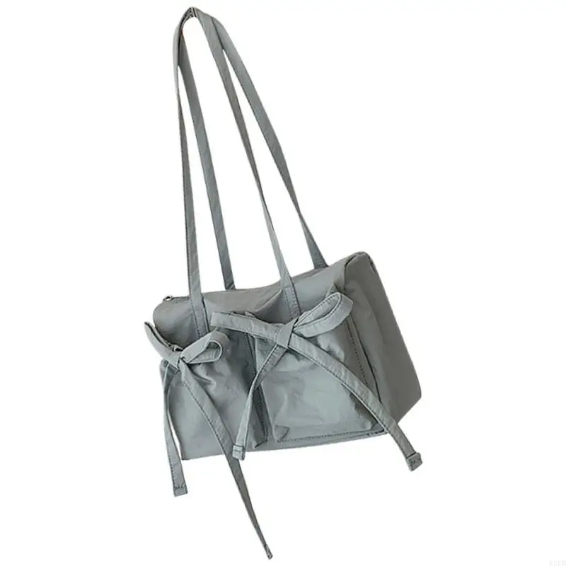 

Women Bag Nylon Shoulder Bag Korean Styles Underarm Bag Large Capacity Armpit Bag Bows Handbag