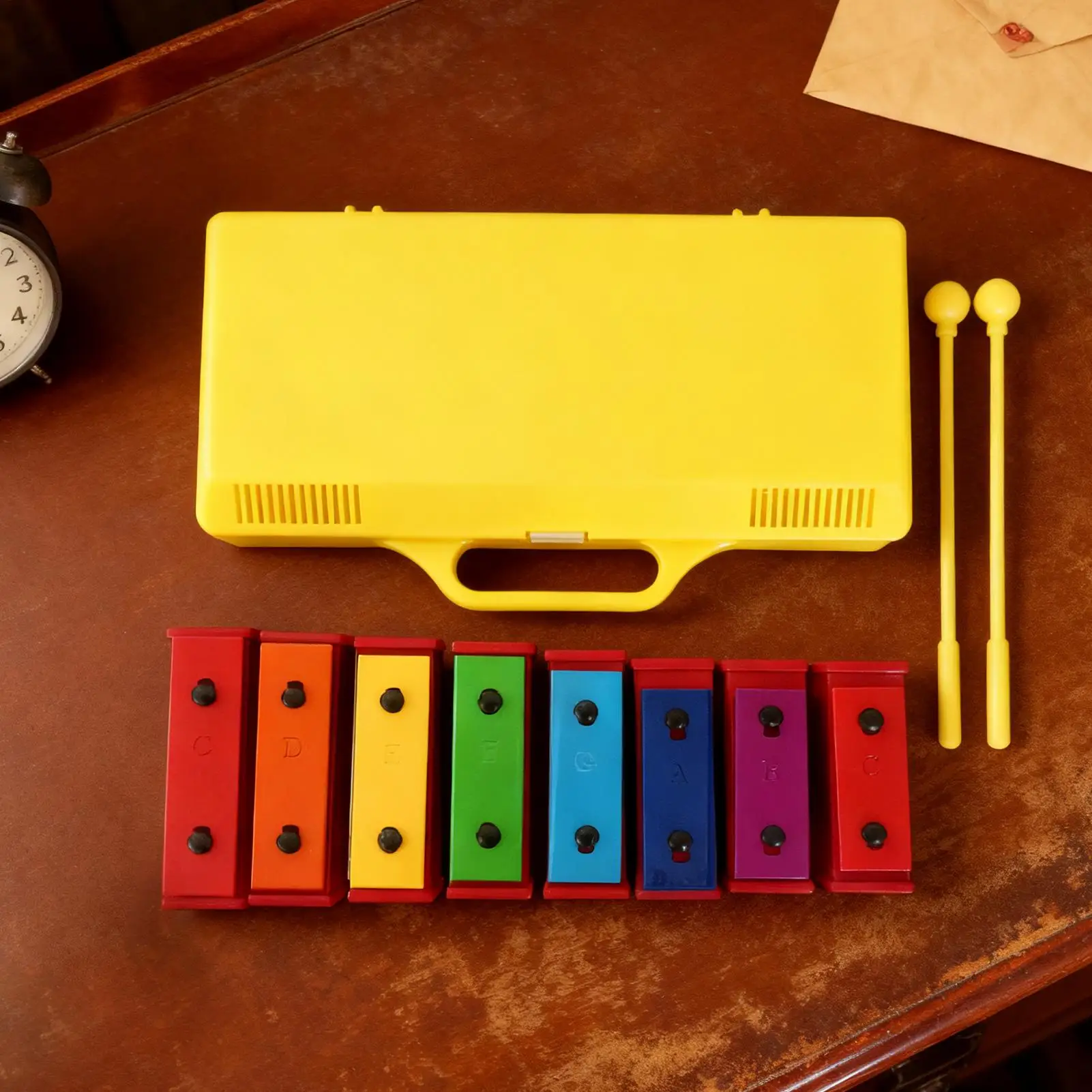 Xilófono de percusión de madera duradero, instrumento Musical de juguete para niños pequeños, sonido melodioso, juguetes para niños con palos, octava de madera