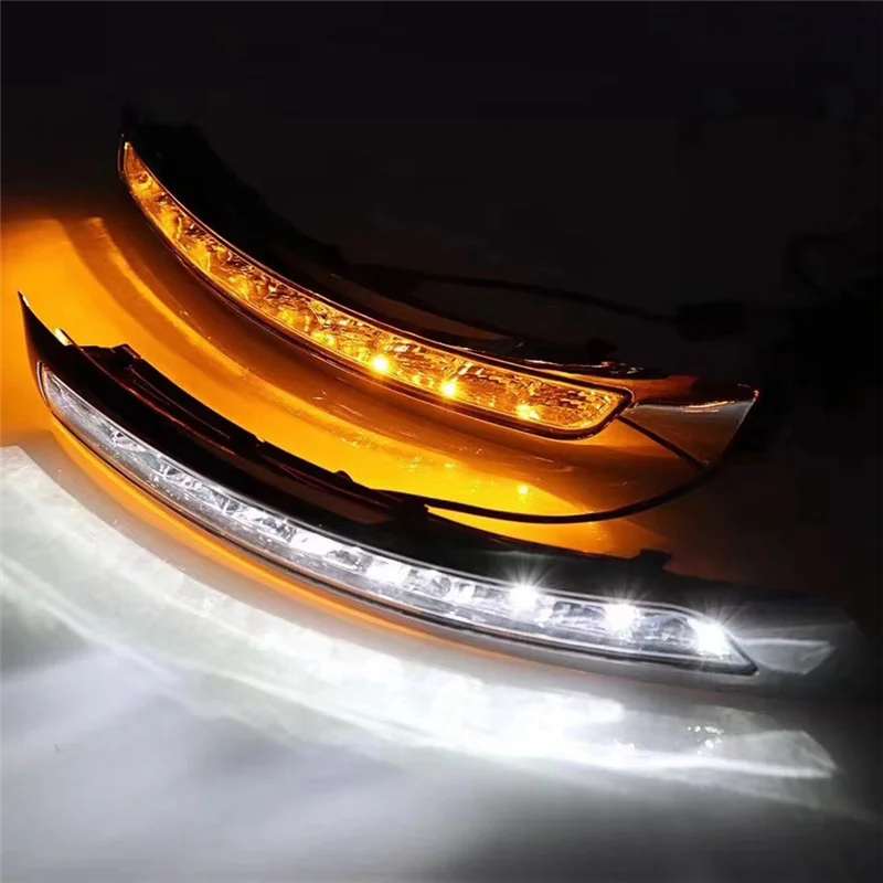 1Pair for XC90 2007-2013 LED DRL Turn Signal Daytime Running Light Daylight Fog