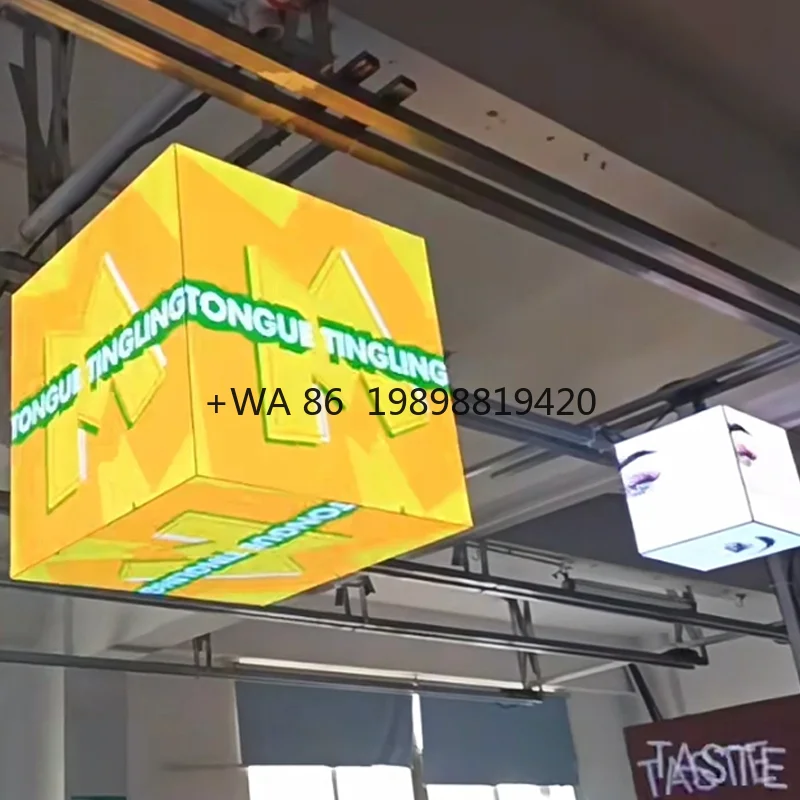 Indoor Waterproof Special-shaped Screen Shop Signs Cube Advertising Screen Led Rubik's Led Cube Display Store Indoor