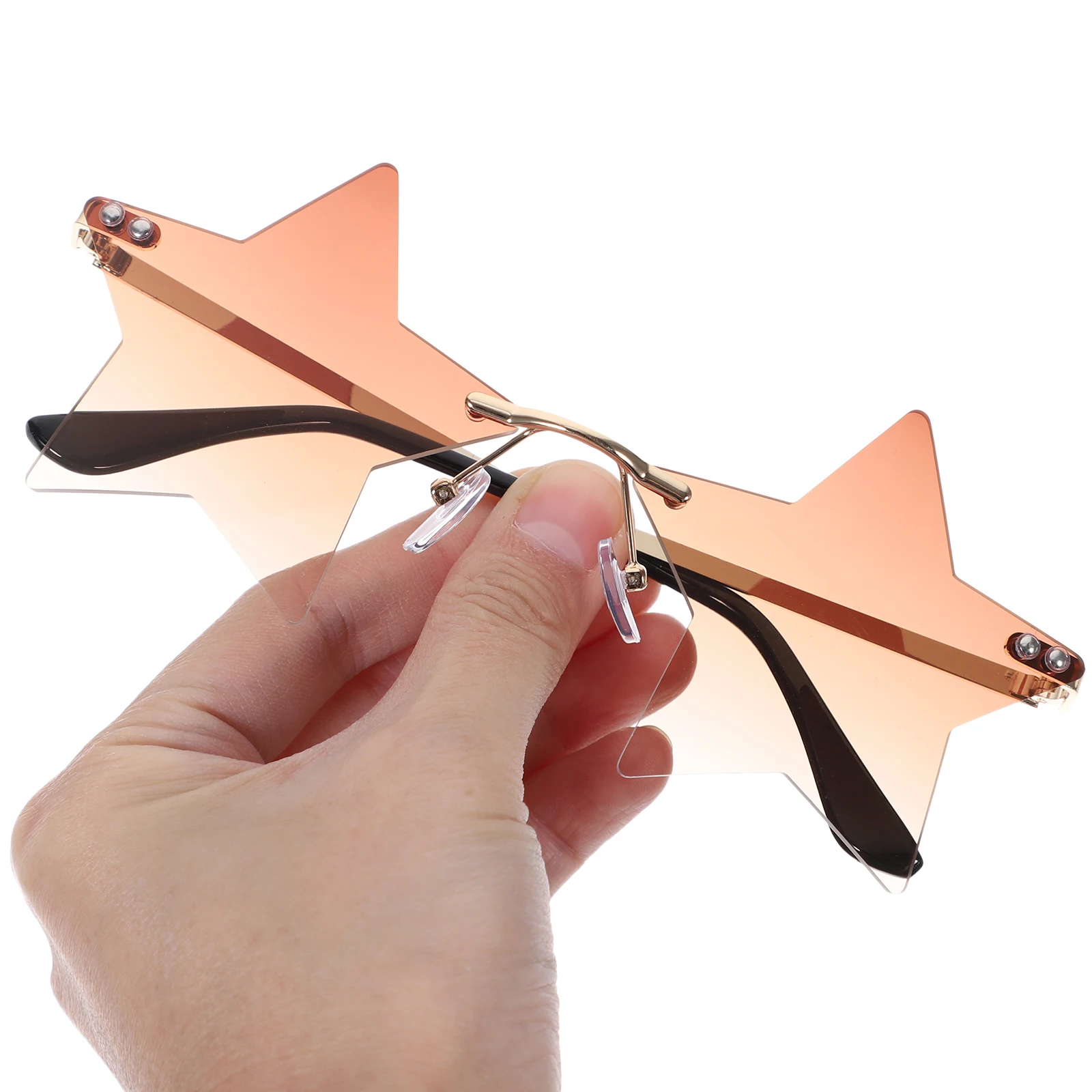 

Rimless Sunglasses Stylish Colors High Grade Materials One Size Fits Cool Glasses Bright Trendy Design UV Protection Summer