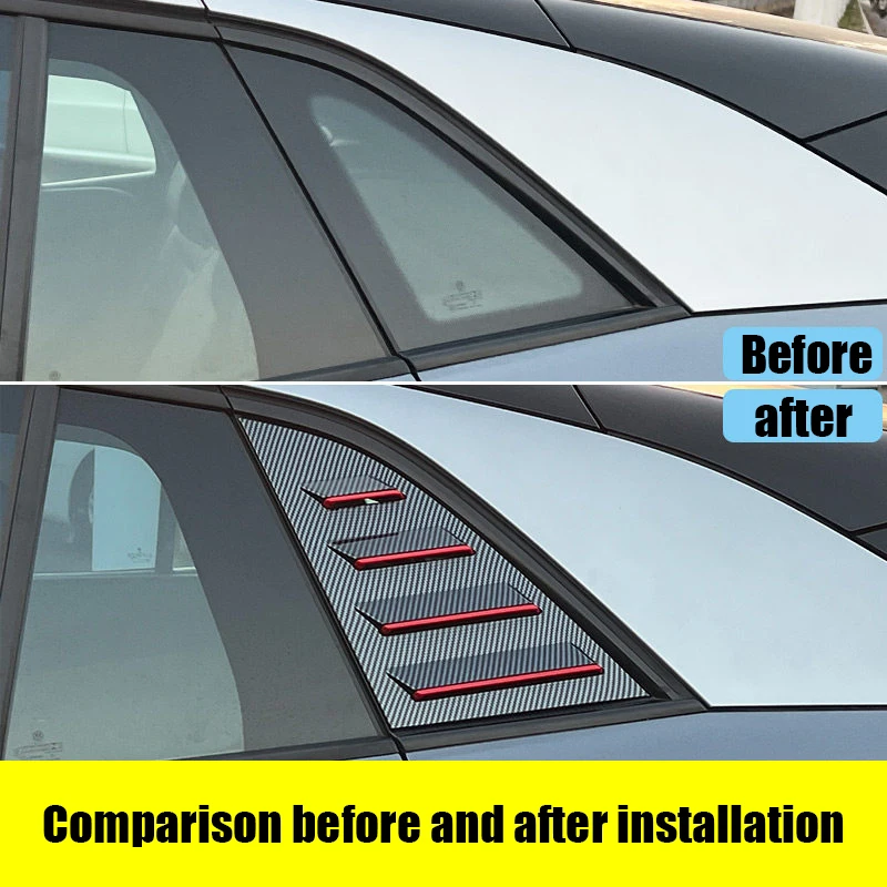 For Volkswagen ID.4 2025 2024 2023 2022 2021 Triangle decoration sticker for car rear window exterior decoration