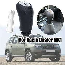 Couro preto engrenagem Shift Knob Cap, Headball Pen Braço, MT, Dacia, espanador, Renault, Scenic, Nissan, Terrano, Clio III, MK3