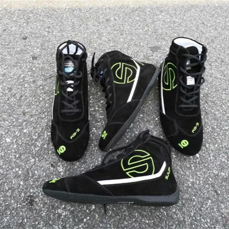 Per Fia SPACO Scarpe da auto da corsa Scarpe sportive alla deriva Scarpe FIA Go Kart Scarpe da competizione per auto da corsa Scarpe da moto