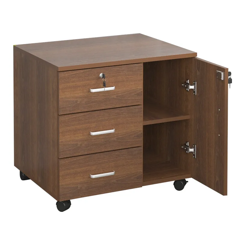 60 Printer Cabinet Solid Wood Ecological Board Under Table Active Cabinet with Drawer File Mobile Low with Lock