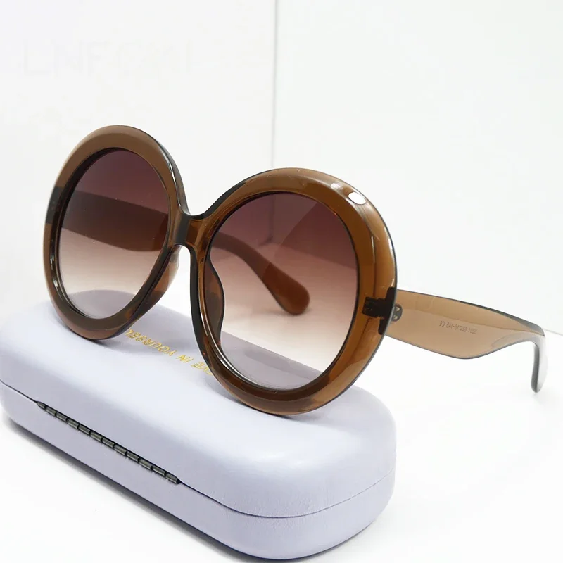 Oversized Round Sunglasses Women Men Luxury Brand Big Frame Sun Glasses Goggles Large Shades Unisex Riding Eyeglasses