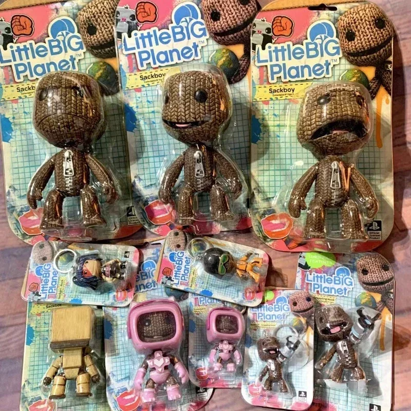 

Cute LittleBigPlanet Sackboy Anime Game Figurine Little Big Planet Robot Keychain Kawaii Action Figure Models Toys Gift