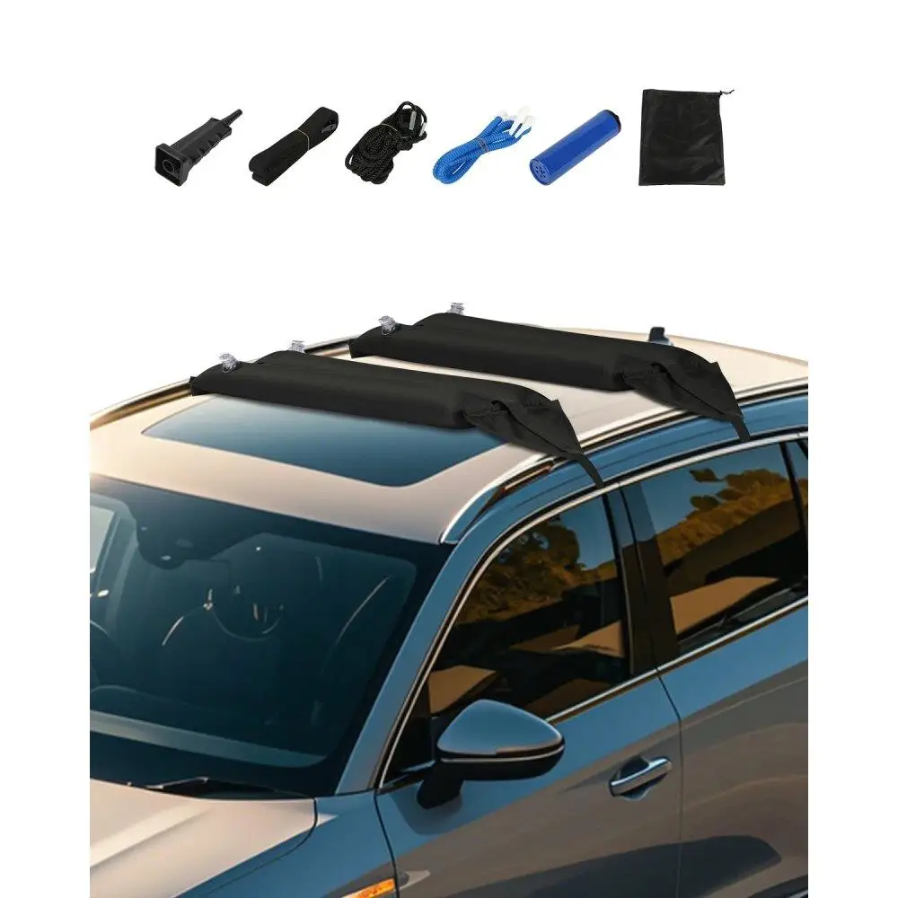 

Inflatable Roof Rack Pads 88lbs Load Capacity for kayak Canoe Surfboard