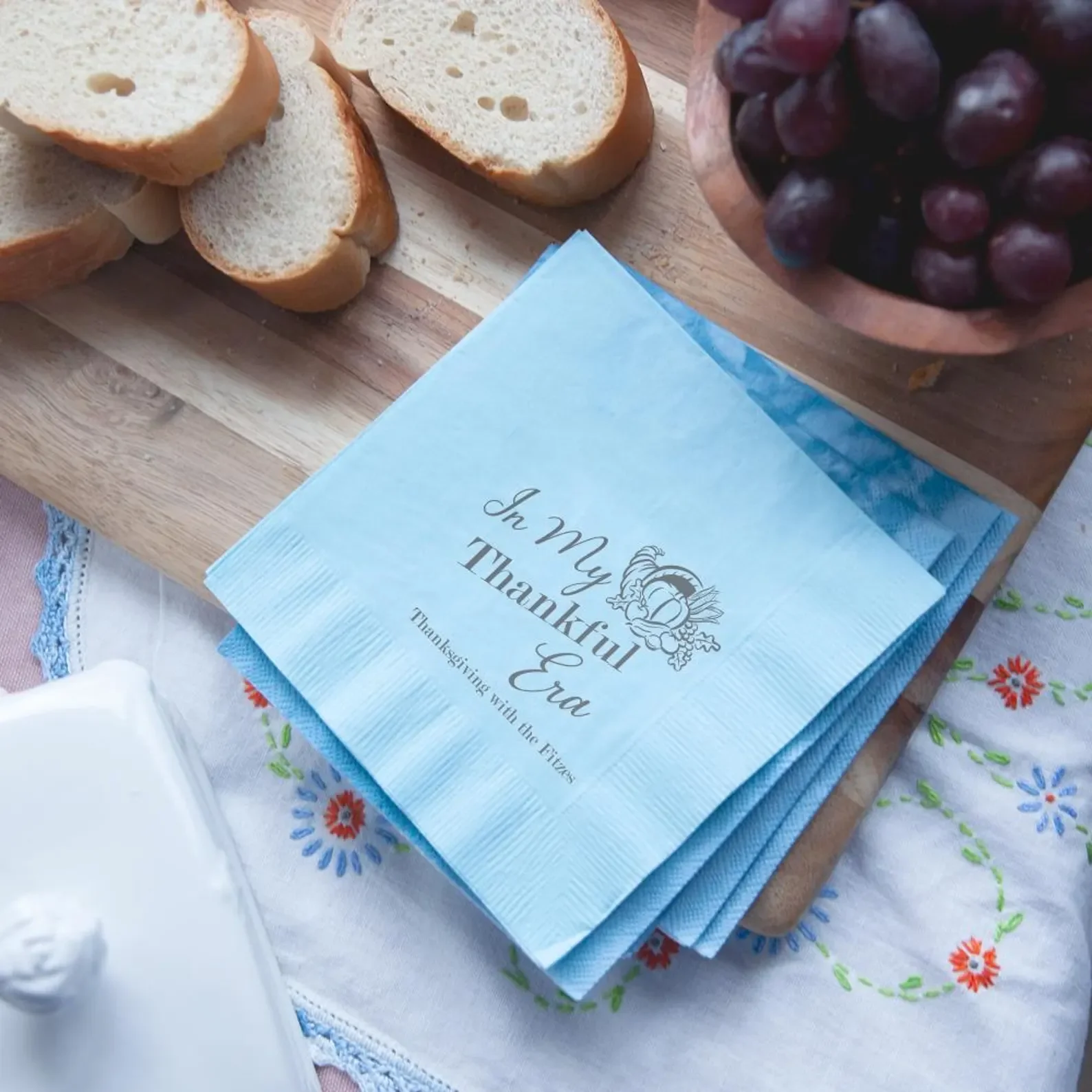 50pcs In My Thankful Era Napkins - Cocktail Napkin, Foil Stamped Party Decoration, Thanksgiving, Friendsgiving, Dinner Party, Ho