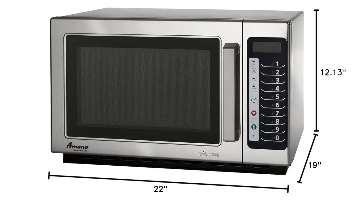 RCS10TS Medium-Duty Microwave Oven, 1000W