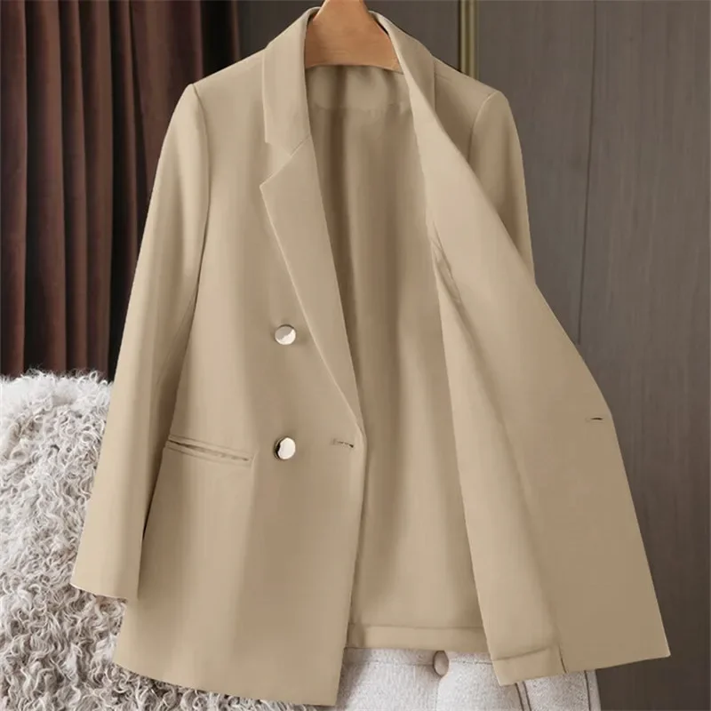 Eleganti Blazer da donna solidi Casual Office Lady Suits Jacket top Fashion manica lunga Chic femminile Blazer Coat primavera autunno